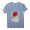 Damen Kranich Art Japanisches Kunst Vintage Retro T-Shirt mit V-Ausschnitt – Perfekt für Anime-, Kawaii- und Kranich-Fans