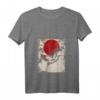 Damen Kranich Art Japanisches Kunst Vintage Retro T-Shirt mit V-Ausschnitt – Perfekt für Anime-, Kawaii- und Kranich-Fans