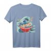 Ramen Instant Vintage Damen Chibi Manga Nudelsuppe Kanji T-Shirt – Kawaii Japanischer Style für Anime- und Nudelsuppen-Fans