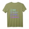 Eat Sleep Anime Repeat Otaku Weeb Geschenk Japan T-Shirt – Lustiges Anime & Manga T-Shirt für Fans, Cosplayer & Japanliebhaber zum Geburtstag & Weihnachten