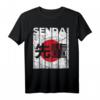 Senpai Japanische Flagge Kampfsport Torii Tor Vintage Grafik T-Shirt – Perfekt für Anime-, Manga- und Kulturliebhaber