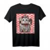 Maneki-Neko Glückskatzen Glücksbringer T-Shirt – Kawaii Anime Katzen Design, Perfekt als Geschenk für Katzenliebhaber und Glücksbringer-Fans