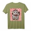 Maneki-Neko Glückskatzen Glücksbringer T-Shirt – Kawaii Anime Katzen Design, Perfekt als Geschenk für Katzenliebhaber und Glücksbringer-Fans