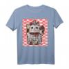 Maneki-Neko Glückskatzen Glücksbringer T-Shirt – Kawaii Anime Katzen Design, Perfekt als Geschenk für Katzenliebhaber und Glücksbringer-Fans