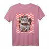 Maneki-Neko Glückskatzen Glücksbringer T-Shirt – Kawaii Anime Katzen Design, Perfekt als Geschenk für Katzenliebhaber und Glücksbringer-Fans