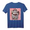 Maneki-Neko Glückskatzen Glücksbringer T-Shirt – Kawaii Anime Katzen Design, Perfekt als Geschenk für Katzenliebhaber und Glücksbringer-Fans