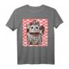 Maneki-Neko Glückskatzen Glücksbringer T-Shirt – Kawaii Anime Katzen Design, Perfekt als Geschenk für Katzenliebhaber und Glücksbringer-Fans