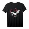 Kranich mit Kirschblüten T-Shirt – Japanische Kunst & Vogelmotive für Japan-Fans und Tierliebhaber