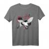 Kranich mit Kirschblüten T-Shirt – Japanische Kunst & Vogelmotive für Japan-Fans und Tierliebhaber