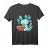 Süßes Kawaii Anime Axolotl T-Shirt mit Ramen Nudeln – Perfektes Geschenk für Ramen- und Anime-Fans zu Weihnachten & Geburtstag
