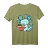 Süßes Kawaii Anime Axolotl T-Shirt mit Ramen Nudeln – Perfektes Geschenk für Ramen- und Anime-Fans zu Weihnachten & Geburtstag