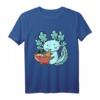 Süßes Kawaii Anime Axolotl T-Shirt mit Ramen Nudeln – Perfektes Geschenk für Ramen- und Anime-Fans zu Weihnachten & Geburtstag
