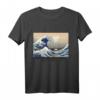 Great Wave off Kanagawa Japanisches Text Ästhetisches T-Shirt – Streetwear für Skater, Künstler & Wellenliebhaber