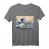 Great Wave off Kanagawa Japanisches Text Ästhetisches T-Shirt – Streetwear für Skater, Künstler & Wellenliebhaber