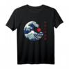 The Great Wave off Kanagawa T-Shirt - Japanische Kunst, Anime & Manga Geschenkidee mit Kawaii Wellen Design