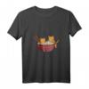 Damen Kawaii-Katze Ramen und Katzen Anime T-Shirt mit V-Ausschnitt – Süßes Japanisches Katzen-Design für Anime- und Ramen-Fans