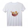 Damen Kawaii-Katze Ramen und Katzen Anime T-Shirt mit V-Ausschnitt – Süßes Japanisches Katzen-Design für Anime- und Ramen-Fans