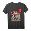Kawaii Samurai Katze Anime T-Shirt mit Japanischem Garten - Perfekt für Manga- und Kawaii-Katzenfans