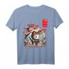 Kawaii Samurai Katze Anime T-Shirt mit Japanischem Garten - Perfekt für Manga- und Kawaii-Katzenfans