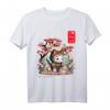 Kawaii Samurai Katze Anime T-Shirt mit Japanischem Garten - Perfekt für Manga- und Kawaii-Katzenfans