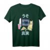 80er Jahre Japan Aesthetic Vaporwave TV Katze Pizza T-Shirt – Streetwear für Fans von Retro, Anime, Manga, Glitch Effekt und japanischer Kunst