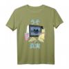80er Jahre Japan Aesthetic Vaporwave TV Katze Pizza T-Shirt – Streetwear für Fans von Retro, Anime, Manga, Glitch Effekt und japanischer Kunst