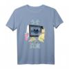 80er Jahre Japan Aesthetic Vaporwave TV Katze Pizza T-Shirt – Streetwear für Fans von Retro, Anime, Manga, Glitch Effekt und japanischer Kunst