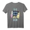 80er Jahre Japan Aesthetic Vaporwave TV Katze Pizza T-Shirt – Streetwear für Fans von Retro, Anime, Manga, Glitch Effekt und japanischer Kunst