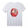 Japanische Daruma-Puppe T-Shirt - Traditionelles Design inspiriert von Bodhidharma, perfekt für Kultur- und Kunstliebhaber