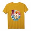 Japanisches Vintage Art T-Shirt mit Glückskatze und 'Great Wave' Kanagawa - Retro Design für Japan-Liebhaber & Kulturfans