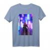 Futuristischer Samurai auf den Straßen von Tokio Japan T-Shirt – Retro, Vaporwave & Synthwave Style für Anime- und Cyberpunk-Fans