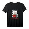 Japanische Glückskatze Ramen Nudeln T-Shirt für Damen, Herren und Kinder – Kawaii Anime Design, perfektes Geschenk für Katzen- und Ramen-Fans