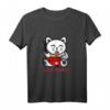 Japanische Glückskatze Ramen Nudeln T-Shirt für Damen, Herren und Kinder – Kawaii Anime Design, perfektes Geschenk für Katzen- und Ramen-Fans