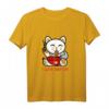 Japanische Glückskatze Ramen Nudeln T-Shirt für Damen, Herren und Kinder – Kawaii Anime Design, perfektes Geschenk für Katzen- und Ramen-Fans