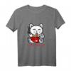 Japanische Glückskatze Ramen Nudeln T-Shirt für Damen, Herren und Kinder – Kawaii Anime Design, perfektes Geschenk für Katzen- und Ramen-Fans