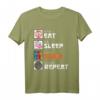 Essen Schlaf Anime Wiederholung Manga Japan Anime T-Shirt – Klassisch geschnitten, doppelt genähter Saum