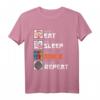 Essen Schlaf Anime Wiederholung Manga Japan Anime T-Shirt – Klassisch geschnitten, doppelt genähter Saum