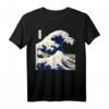 Kanagawa The Great Wave Japanische Kunst Wellen T-Shirt – Perfektes Geschenk für Kunst-, Manga- und Anime-Fans