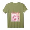 Lustiges Retro 90s Kawaii Erdbeermilch Shake T-Shirt für Damen mit V-Ausschnitt – Perfekt für Manga, Anime, Cosplay & Otaku-Fans