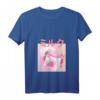 Lustiges Retro 90s Kawaii Erdbeermilch Shake T-Shirt für Damen mit V-Ausschnitt – Perfekt für Manga, Anime, Cosplay & Otaku-Fans