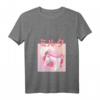 Lustiges Retro 90s Kawaii Erdbeermilch Shake T-Shirt für Damen mit V-Ausschnitt – Perfekt für Manga, Anime, Cosplay & Otaku-Fans