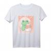 Cottagecore Ästhetik Kawaii Frosch T-Shirt mit Pilz und Erdbeermilch - Süßer Natur- und Tierfreund Look im Retro-Stil