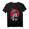 Japanisches Samurai Krieger Retro T-Shirt mit Bushido Kanji & Schwert - Perfekt für Kampfkünstler, Dojo & Japan-Fans