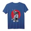 Japanisches Samurai Krieger Retro T-Shirt mit Bushido Kanji & Schwert - Perfekt für Kampfkünstler, Dojo & Japan-Fans