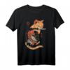 Karpfen-Tattoo-Katze, Katana, Koi, Fisch, Samurai, Katze - Japanisches Tattoo Motiv T-Shirt für Katzen- und Tattoo-Liebhaber