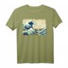 Berühmtes Hokusai Große Welle Japanische Kunst T-Shirt - Klassisch geschnitten, doppelt genähter Saum