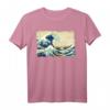 Berühmtes Hokusai Große Welle Japanische Kunst T-Shirt - Klassisch geschnitten, doppelt genähter Saum