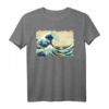 Berühmtes Hokusai Große Welle Japanische Kunst T-Shirt - Klassisch geschnitten, doppelt genähter Saum