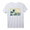Berühmtes Hokusai Große Welle Japanische Kunst T-Shirt - Klassisch geschnitten, doppelt genähter Saum