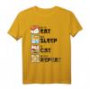 Lustiges Katze Neko Sushi Eat Sleep Cat Repeat Japanisches Kawaii T-Shirt – Perfektes Geschenk für Anime-, Katzen- und Sushi-Liebhaber